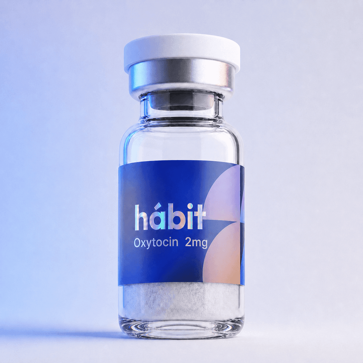 Oxytocin 2mg research peptide vial — Nonapeptide neurohypophysial hormone — hábit Labs, lot OXY-2608-A, third-party verified by COA.