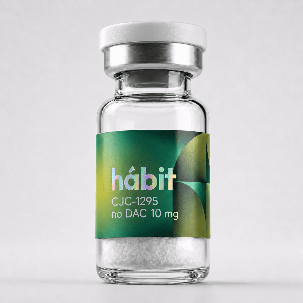 CJC-1295 (no DAC) 10mg research peptide vial — GHRH analog · Mod GRF (1-29) — hábit Labs, lot CJC-2607-A, third-party verified by COA.